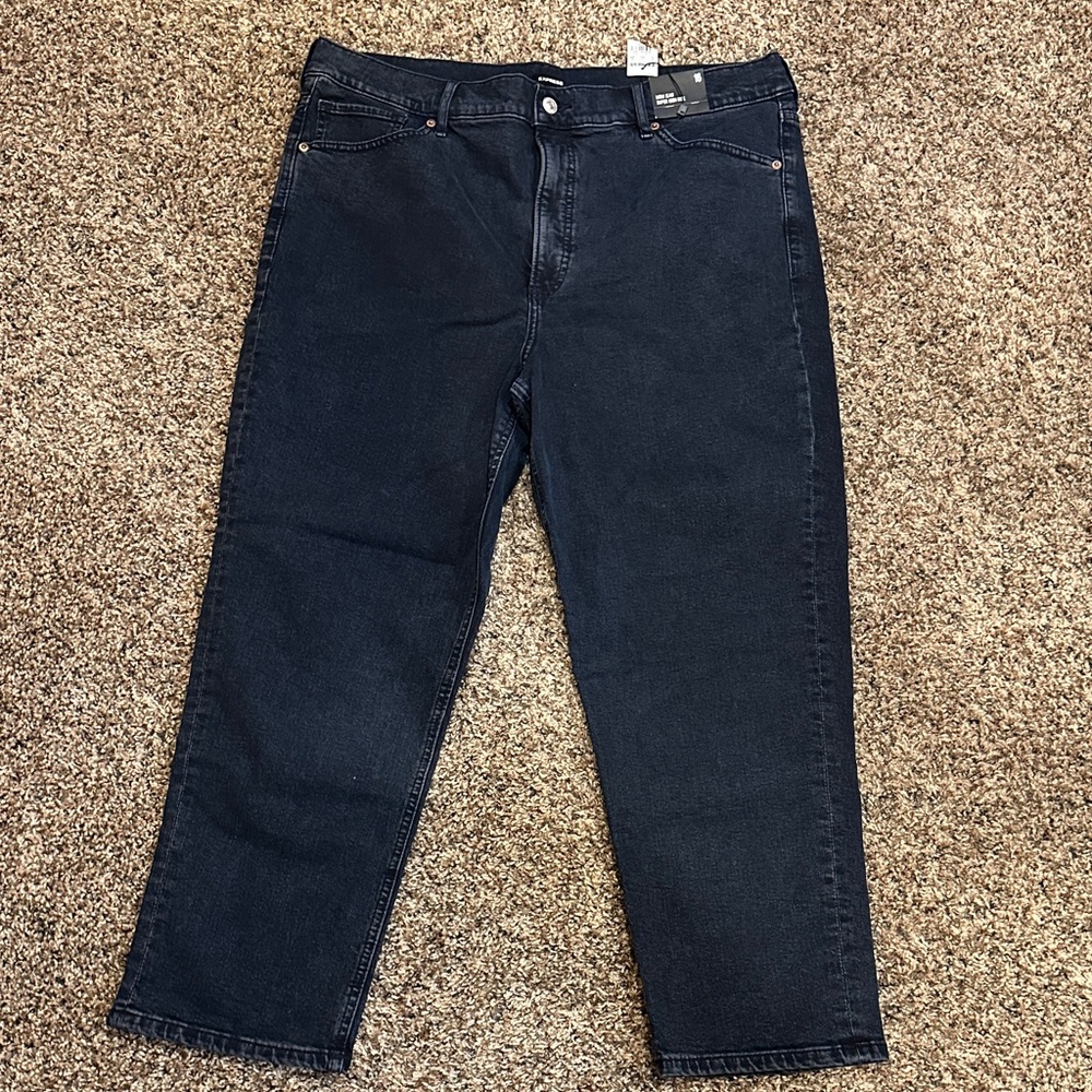 Express Women's Dark Indigo High Rise Jeans